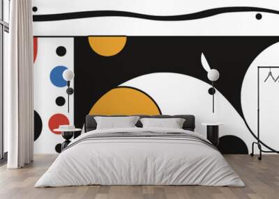 Trendy geometric shape footer border Wall mural