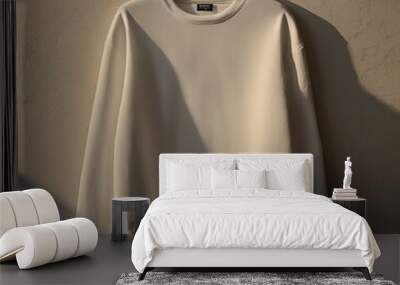 A blank empty white sweatshirt mockup front view copy space for logo design presentation Wall mural