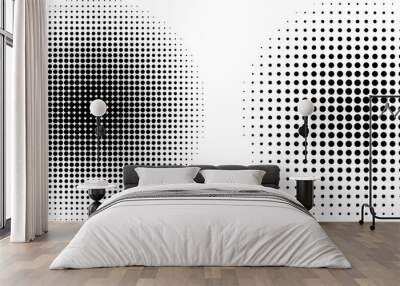 Halftone dot tone grunge effect abstract pattern texture vector graphic retro illustration.gradient geometric element art shape modern creative pop wallpaper vintage monochrome print frame
 Wall mural