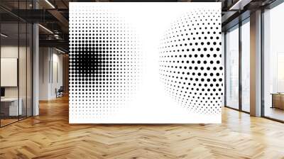 Halftone dot tone grunge effect abstract pattern texture vector graphic retro illustration.gradient geometric element art shape modern creative pop wallpaper vintage monochrome print frame Wall mural