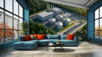 Carbon capture and storage facilities Wall mural