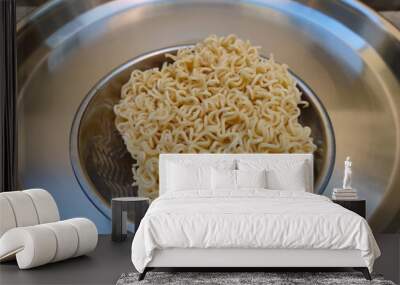 instant noodles in the steel plate.  Wall mural