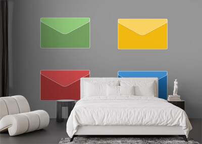 mail Icon in multiple colors Wall mural