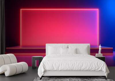 neon background for product presentation Wall mural