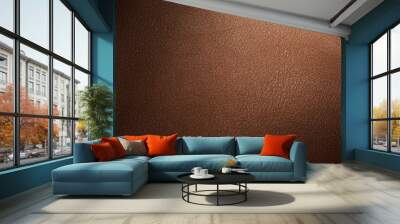 Scene Logo Mockup Rich Brown Leather Texture Wall mural