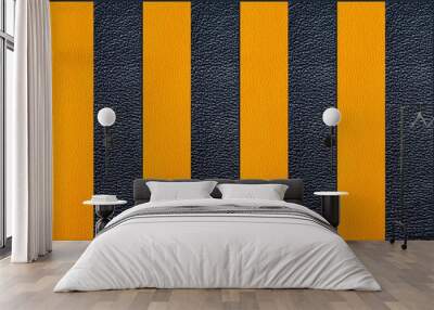 Genuine Leather. Two colors. Black and yellow. Graphite and gray. Leather texture material. Wall mural