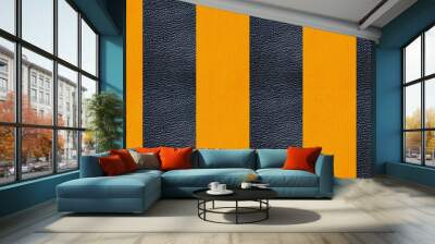 Genuine Leather. Two colors. Black and yellow. Graphite and gray. Leather texture material. Wall mural