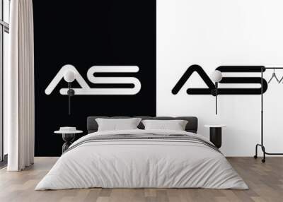 AS monogram letter logo design Wall mural