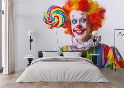 a clown with a painted face Wall mural