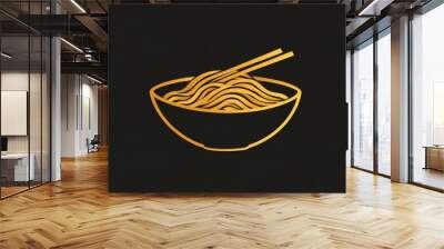 a sleek and modern noodles Wall mural