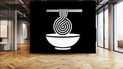 logo of a stylized noodle Wall mural