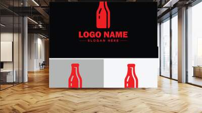 beverage icon Drink Refreshment Beverage flat logo sign symbol editable vector Wall mural