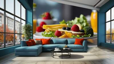 Artificial test tube food concept. Wall mural