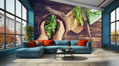 cooking salad chinese cabbage Wall mural