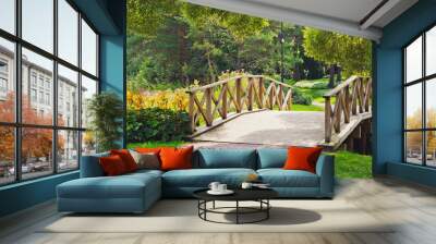 small wooden bridge Wall mural