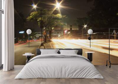 night traffic in Jakarta Wall mural