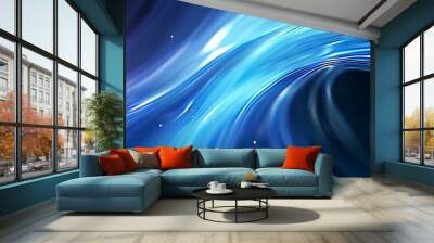 Blue Energy Flow Background. Wall mural