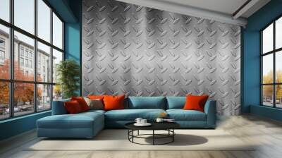 silver metal background Wall mural