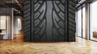 Car tire background, Tyre texture closeup background Wall mural