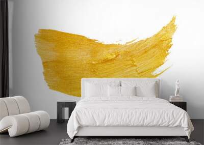 Gold Texture. Hand drawn brush stroke. Wall mural