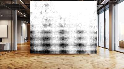 Grunge Black and White Distress. Dot Texture Background. Halftone Dotted Grunge Texture. Wall mural