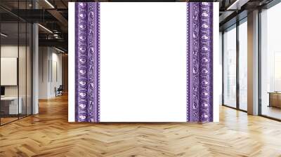 purple vintage picture and photo frame isolated on white background Wall mural