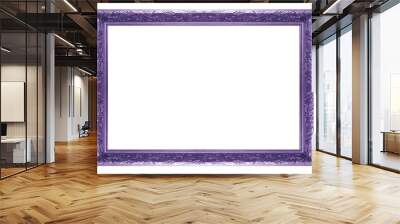 purple vintage picture and photo frame isolated on white background Wall mural