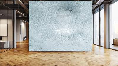 texture of frozen water drops cool ice glass Wall mural