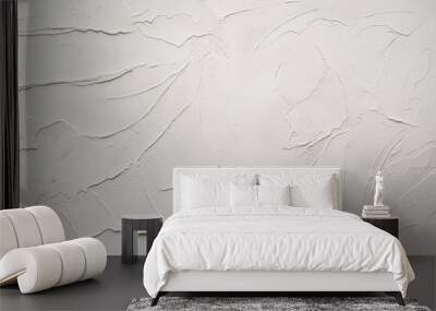 The texture of white concrete wall. White plaster wall texture background. Wall mural