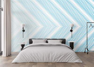 Abstract blue dotted arrows geometric tech background. Vector design Wall mural