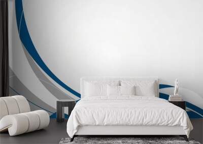 Abstract blue grey wavy background Wall mural