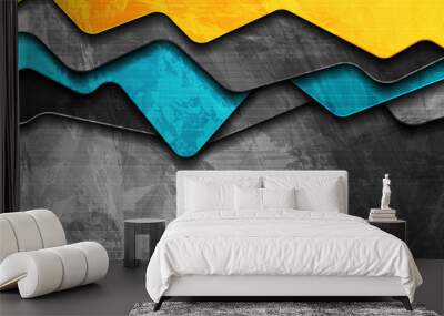 Abstract bright grunge banner design. Vector corporate background Wall mural