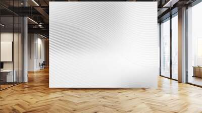 Abstract grey white waves and lines pattern Wall mural