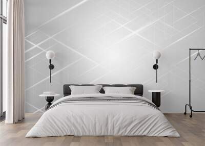 Abstract light grey gradient shiny background Wall mural