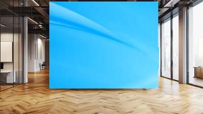 Abstract shiny light blue smooth waves banner design. Vector wavy header background Wall mural