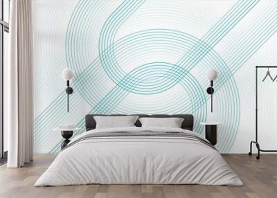 Blue linear pattern abstract geometric background Wall mural