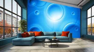 elegant vector blue template Wall mural