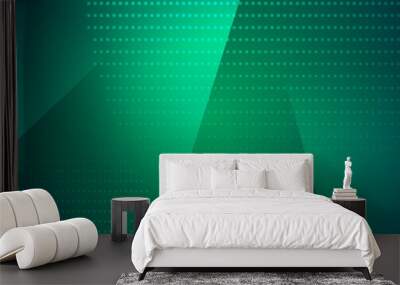 Green blue abstract modern background with dotted lines. Vector design Wall mural