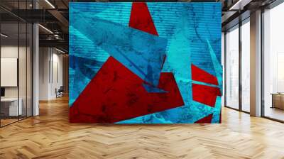 Hi-tech geometric low poly grunge abstract background Wall mural