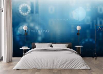 Hi-tech modern vector design template Wall mural