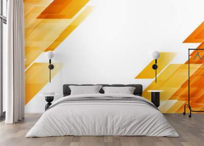 Hi-tech orange shapes abstract vector background Wall mural