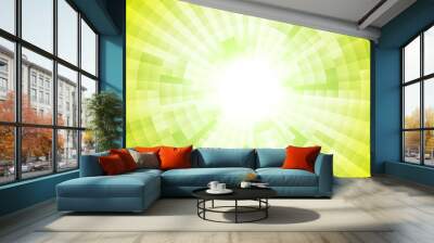 Light green tech vector geometric background Wall mural