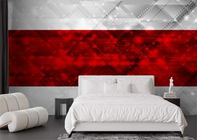 Red and grey shiny abstract sparkling background Wall mural