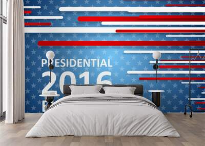 USA Presidential Election 2016 brochure template Wall mural