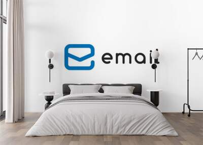 E letter logo email icon  Wall mural