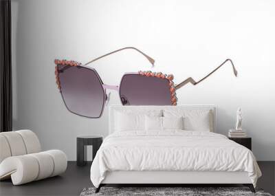 sunglasses with gray lenses isolated on white background Wall mural