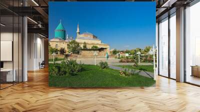 Mausoleum and museum of Mevlana in Konya, Turkey. Wall mural