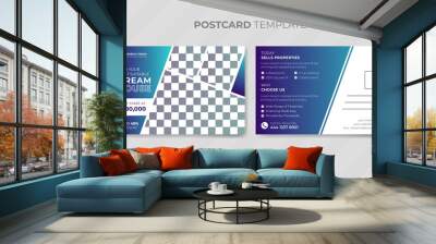 Professional company real estate postcard template or social media design eddm Wall mural