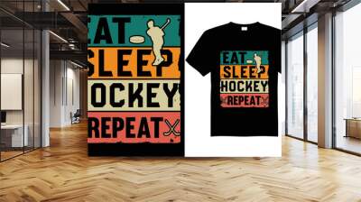 Hockey t shirt design, vector t-shirt print, typography hockey t-shirt collection,  Wall mural