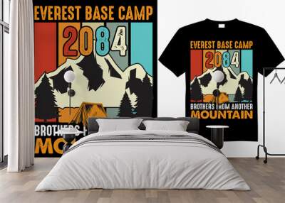 mountain t shirt Everest base camp design vector  adventure   lover cloths Wall mural